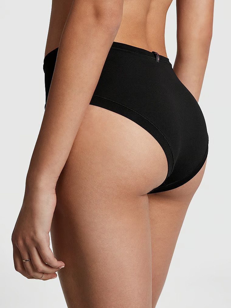 L NOIR BLACK Everyday NO SHOW Stretch Victorias Secret PINK Hipster Brief Panty