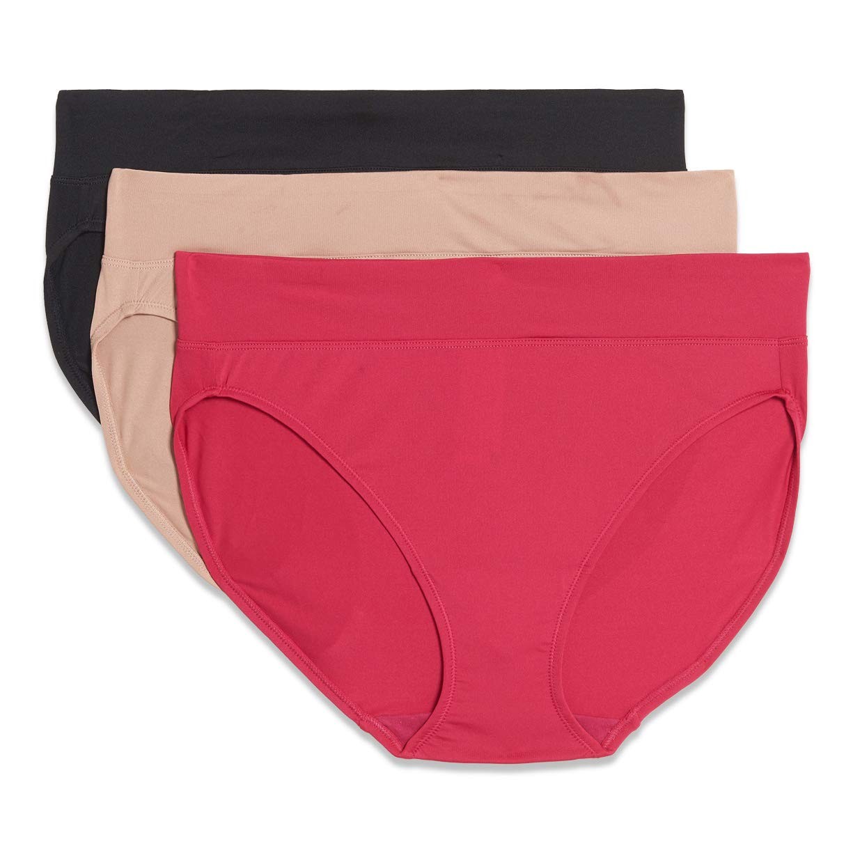 Blissful Benefits Dig-free Comfort Waistband Microfiber Hi-cut 3-pack 5138w