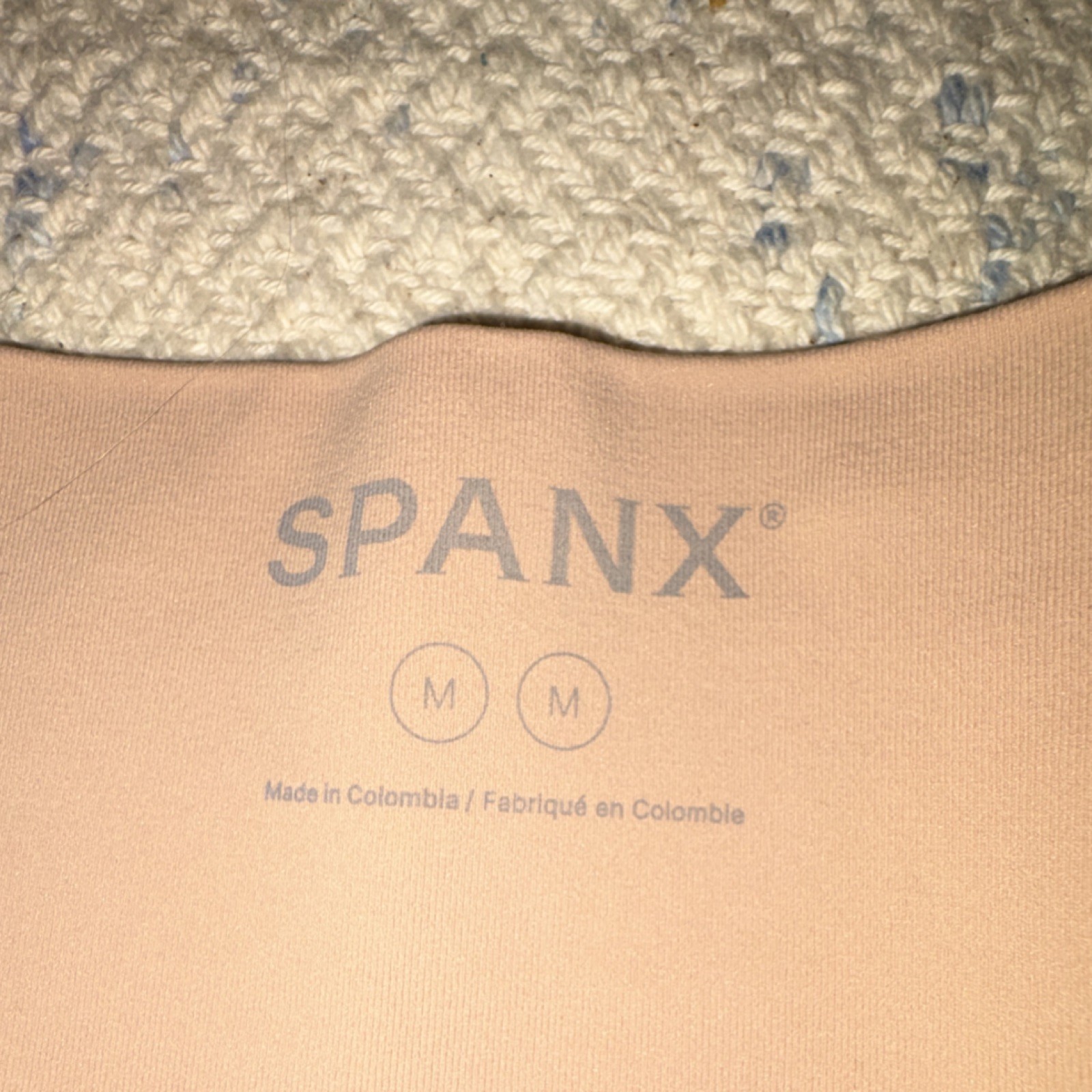 SPANX Ecocare Thong Panties Seamless Breathable M Beige 40048R