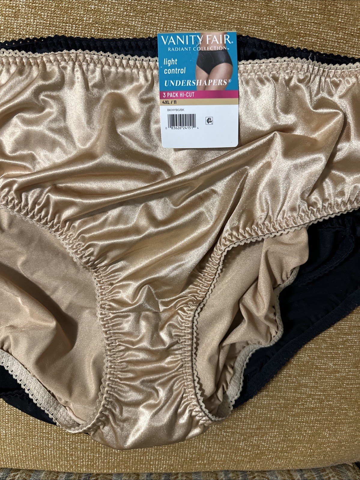 Vanity Fair Radiant Collection Undershapers Underwear-6 pair Black + 4XL/11 NWT