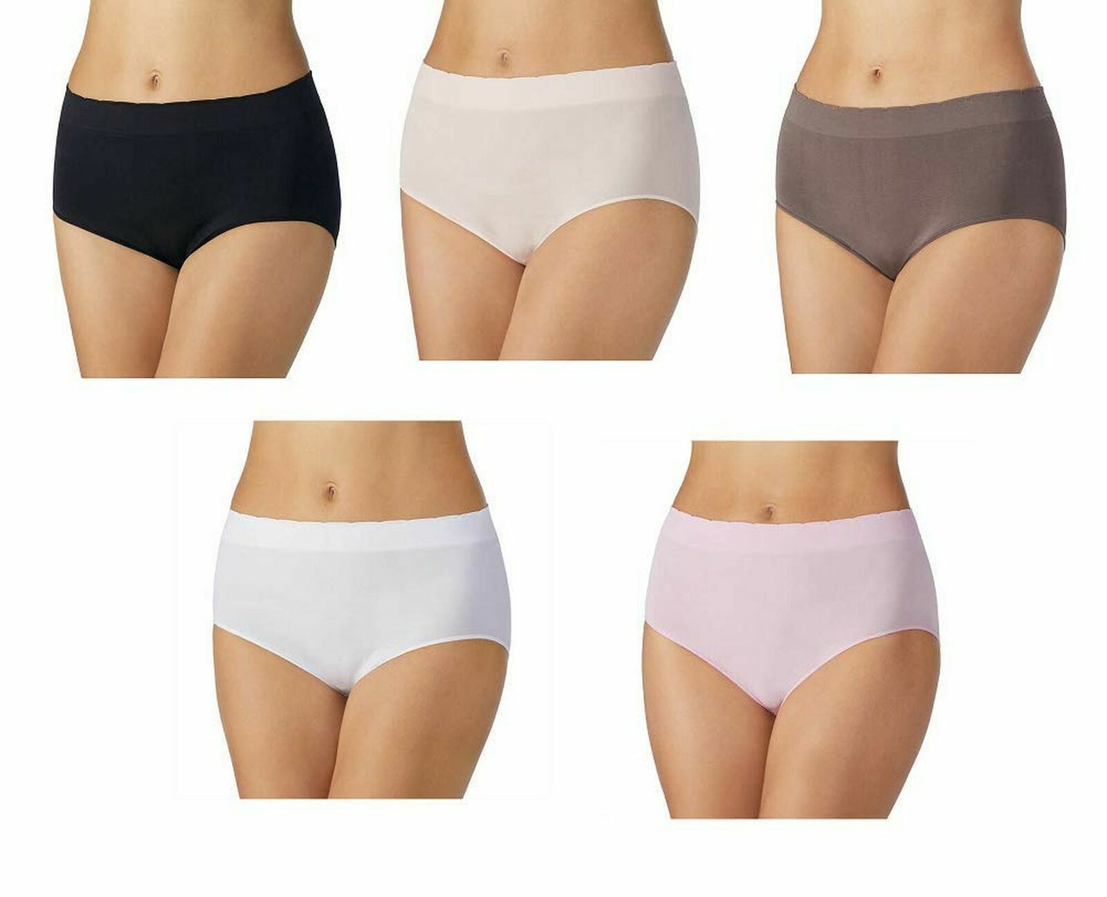 Carole Hochman Ladies’ Seamless, Stay in Place Brief, Full Coverage 4 or 5 Pack