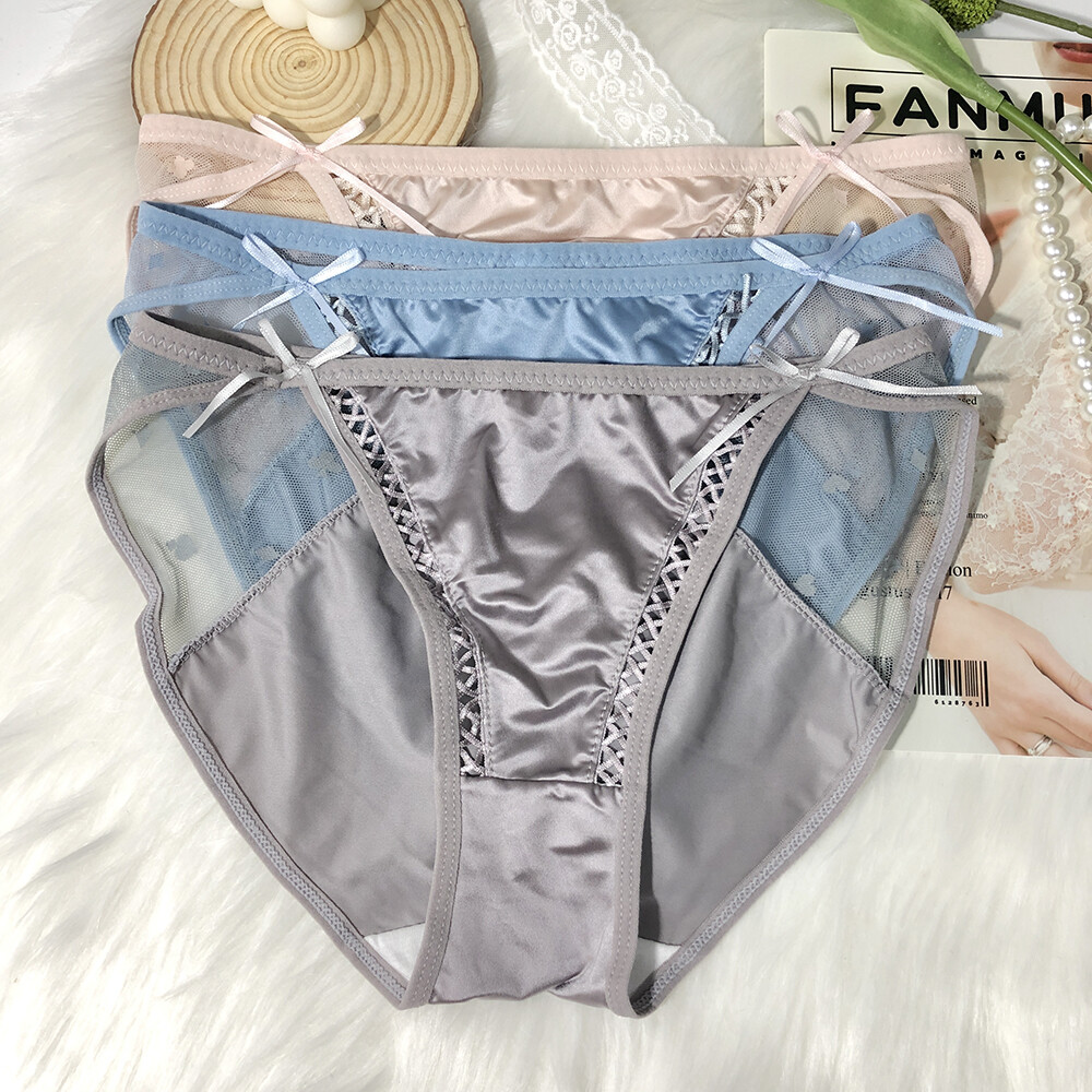 Pack Of 5 Womens Sexy French Satin Panties Briefs Underwear Lot String Bikinis