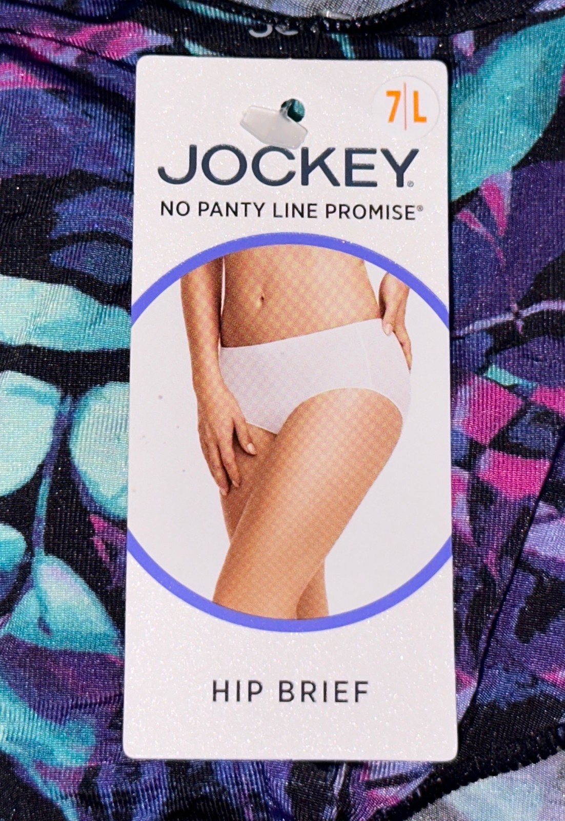 JOCKEY No Panty Line Promise Hip Brief Purple Floral Hipster Panty Womens Sz S 5