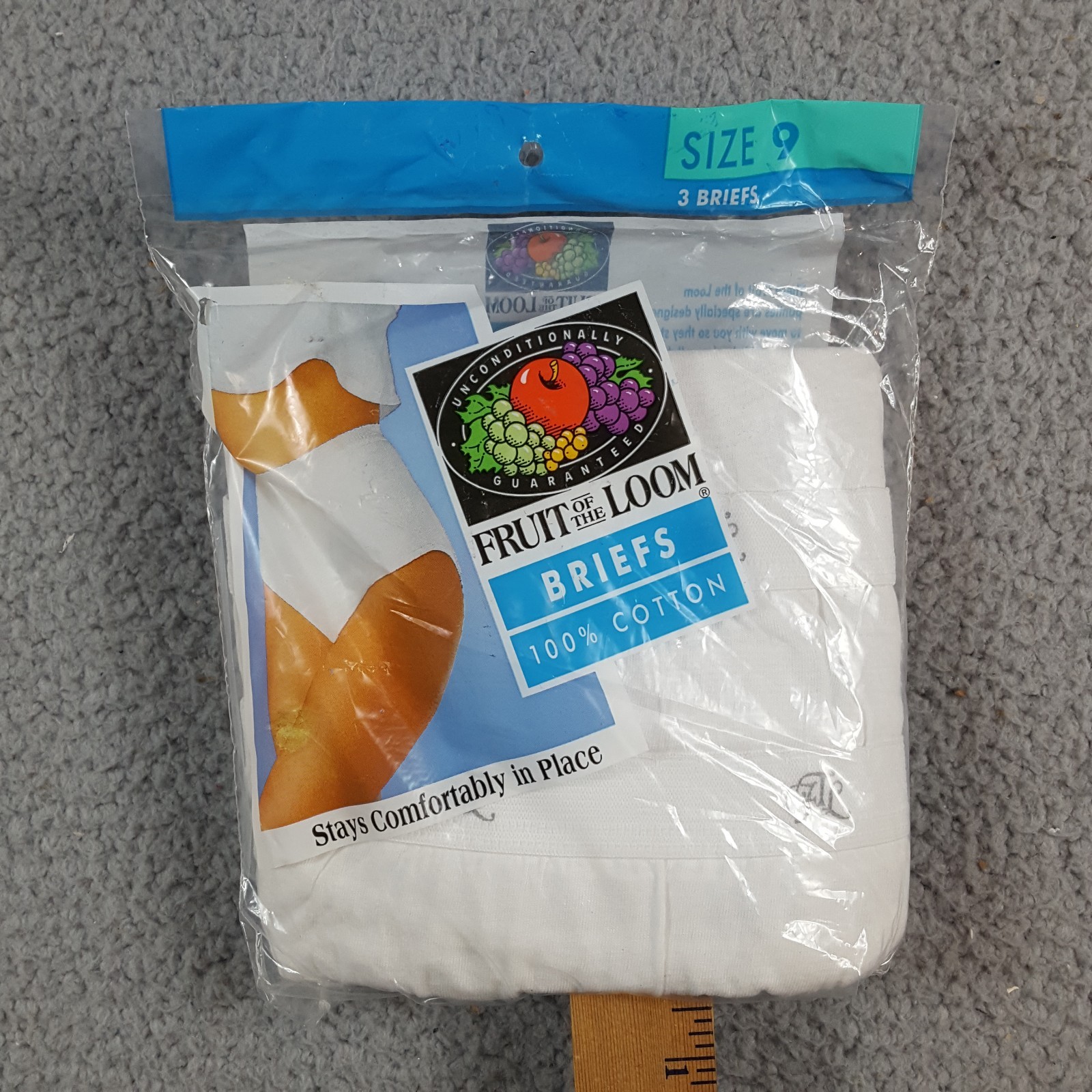 90s Fruit Of The Loom Cotton Pack Of 3 Briefs Women’s Size 9 Underwear Vintage