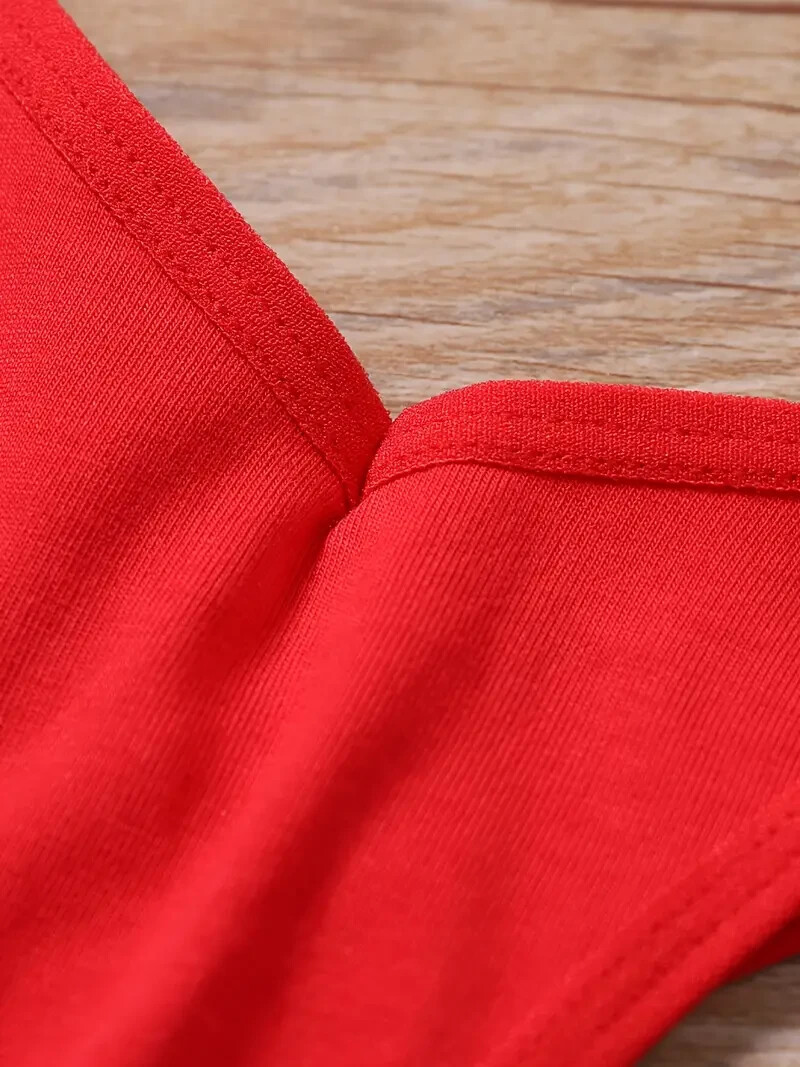 7pcs Women’s Mixed Color Low Waist Tanga Panties – Soft, Breathable Cheeky Fit