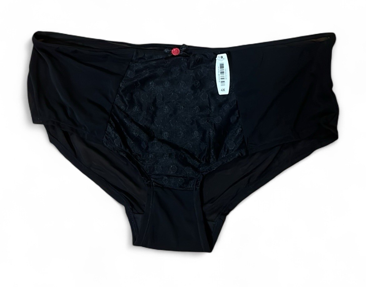 Adore Me Panty Sz 4XL Black Hipster Lace Feminine Sexy Fairy Cottagecore