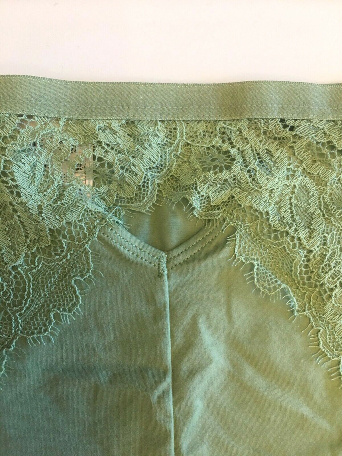 Kiwi Green Smooth Micro Cheeky Panties Womens Size 4X(28-30) Lace Soft Silky NWT