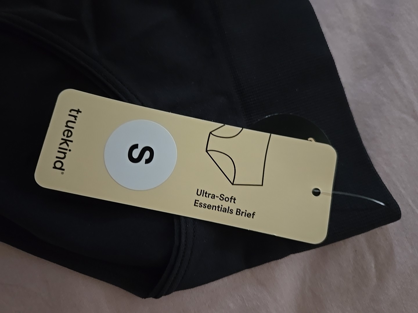 Truekind Women Seamless Stretch Mid-Waist Brief Underwear Size Small Black