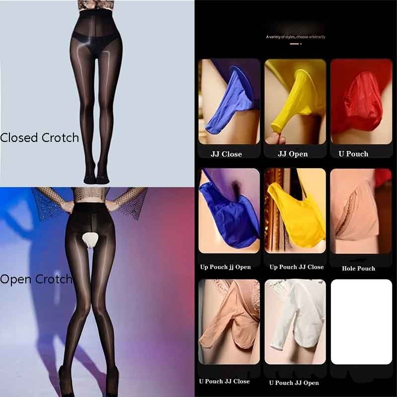 Oil Glossy Shiny Lace Sheer Transparent Underwear Seamless Elastic Panties Brief