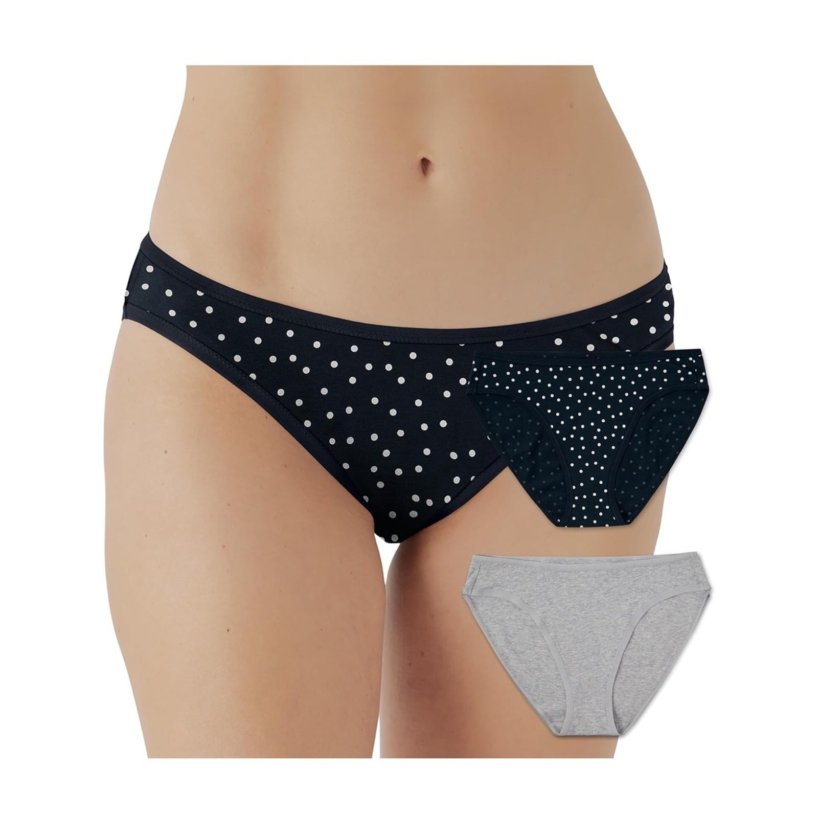 NWT Pact Sz S Organic Cotton Bikini Classic Fit Panties W/ High Cut Leg 2 Pack