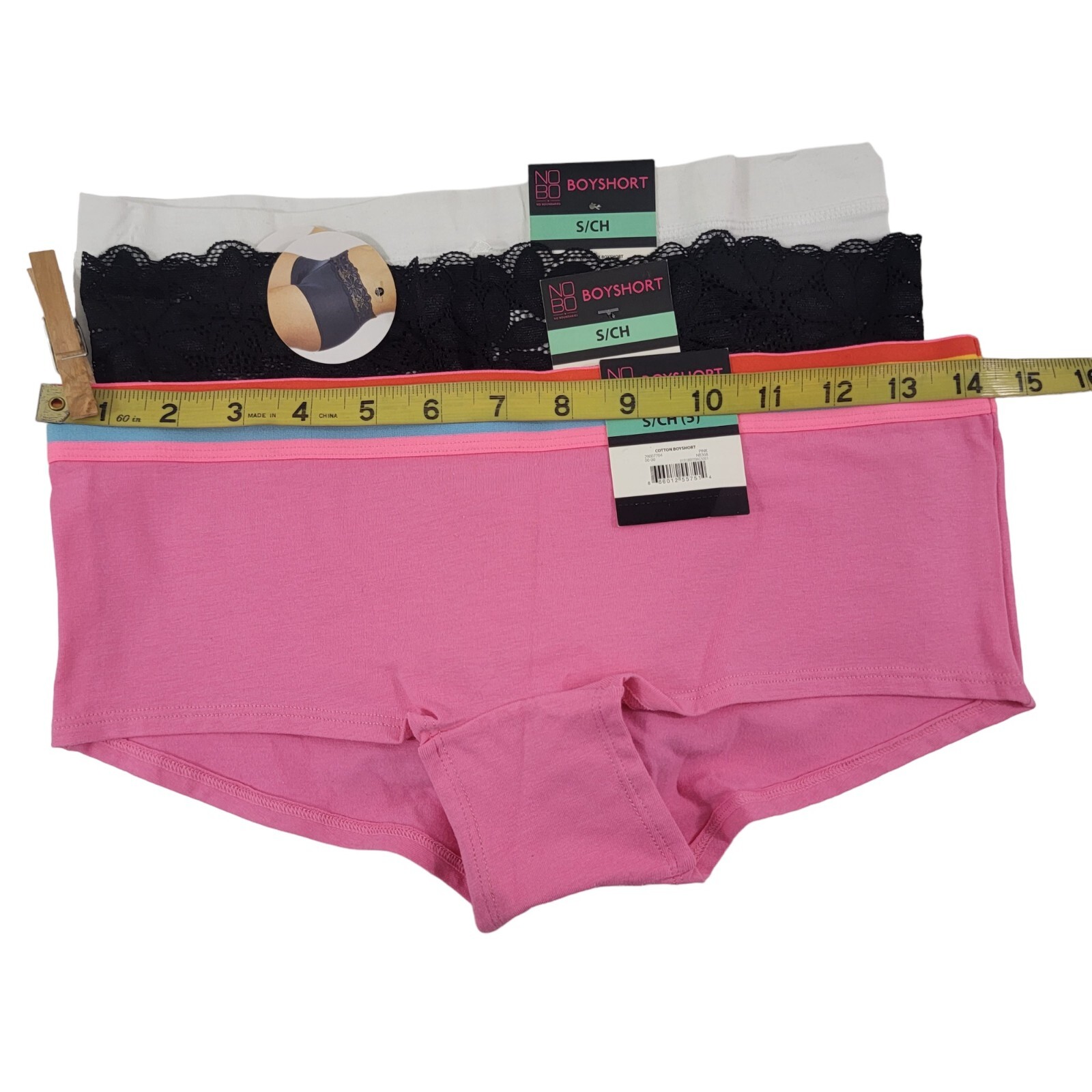 No Boundaries Cotton & Lace Boyshorts 3 Pack NOBO Panties Size Small – NWT
