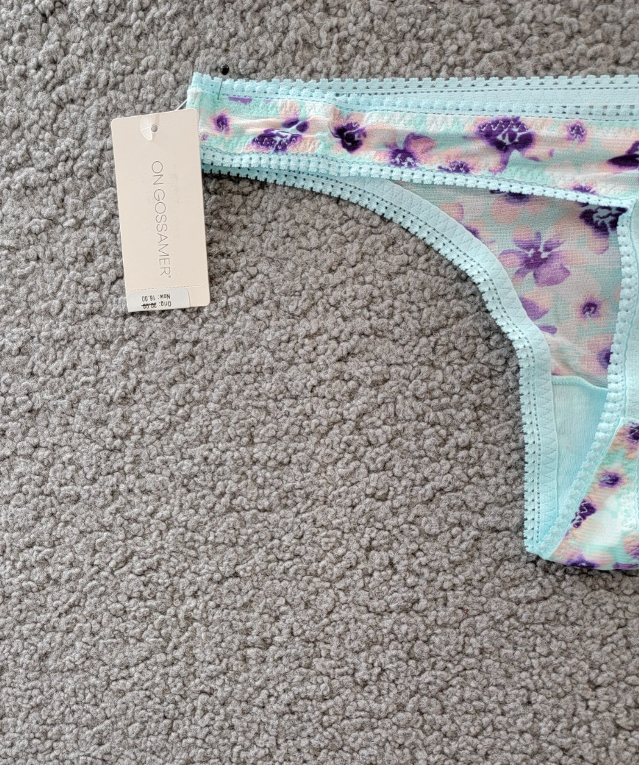 On Gossamer Printed Hipster Thong Women’s M/L Floral Dreams Pull-On