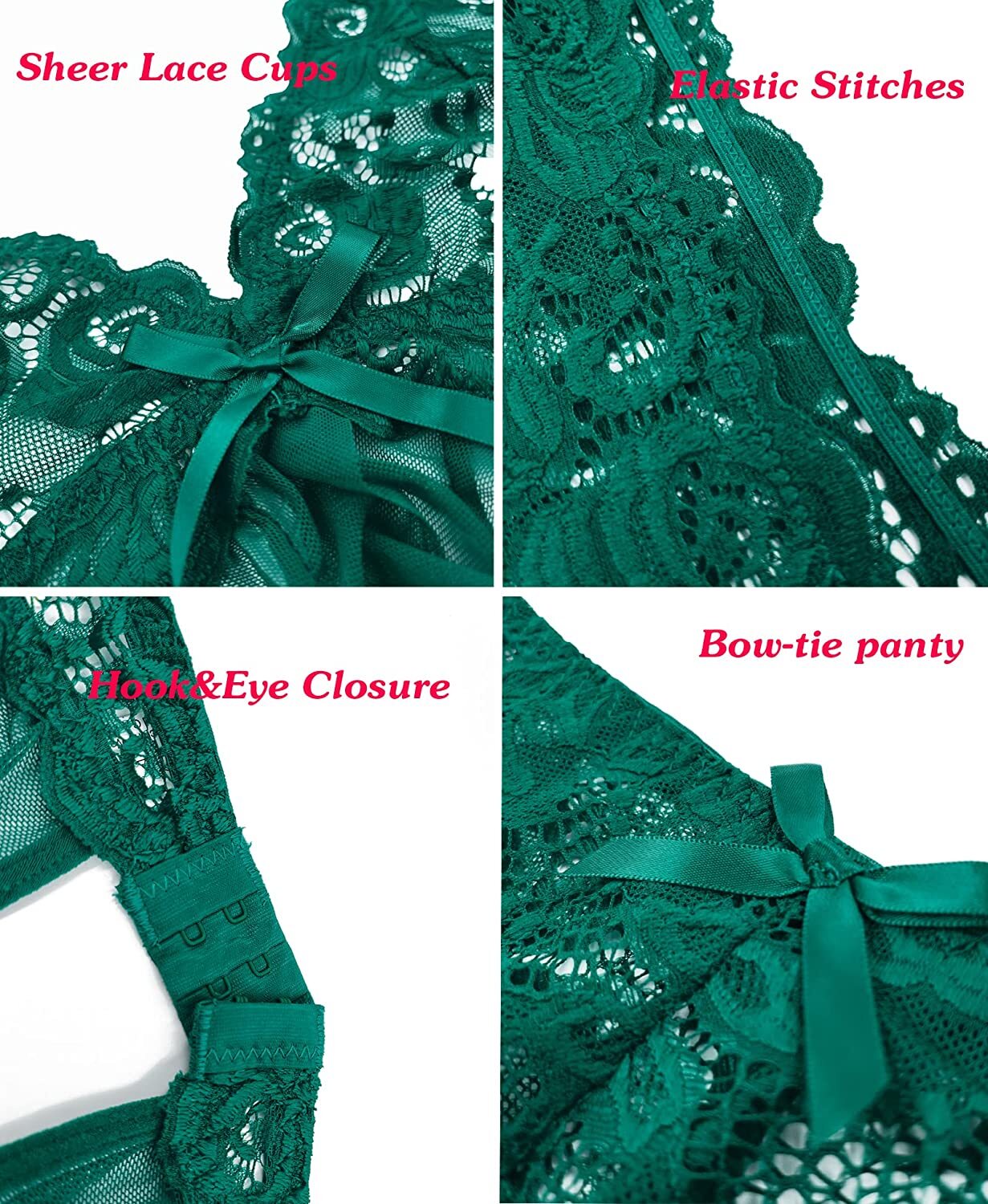 Womens Sexy Lingerie Sleepwear Nightwear Underwear Teddy Babydoll Lace Dress Set