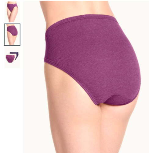 Women Jockey underwear French Cut 3-pack (PLUM HEATHER ASST) Cotton Comfort