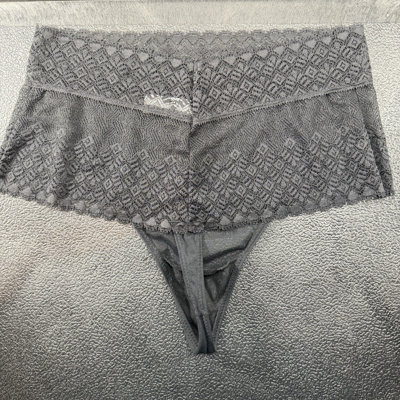 NEW B.Tempt’d Net Perfection Tanga Thong Womens M 6 Hi-Waist Lace Mesh Sexy