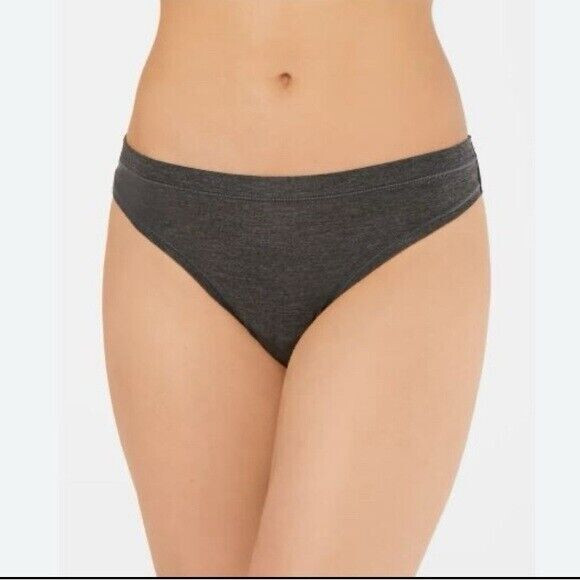 Alfani Ultra Soft Mix and Match Thong Underwear, Charcoal Grey, XL
