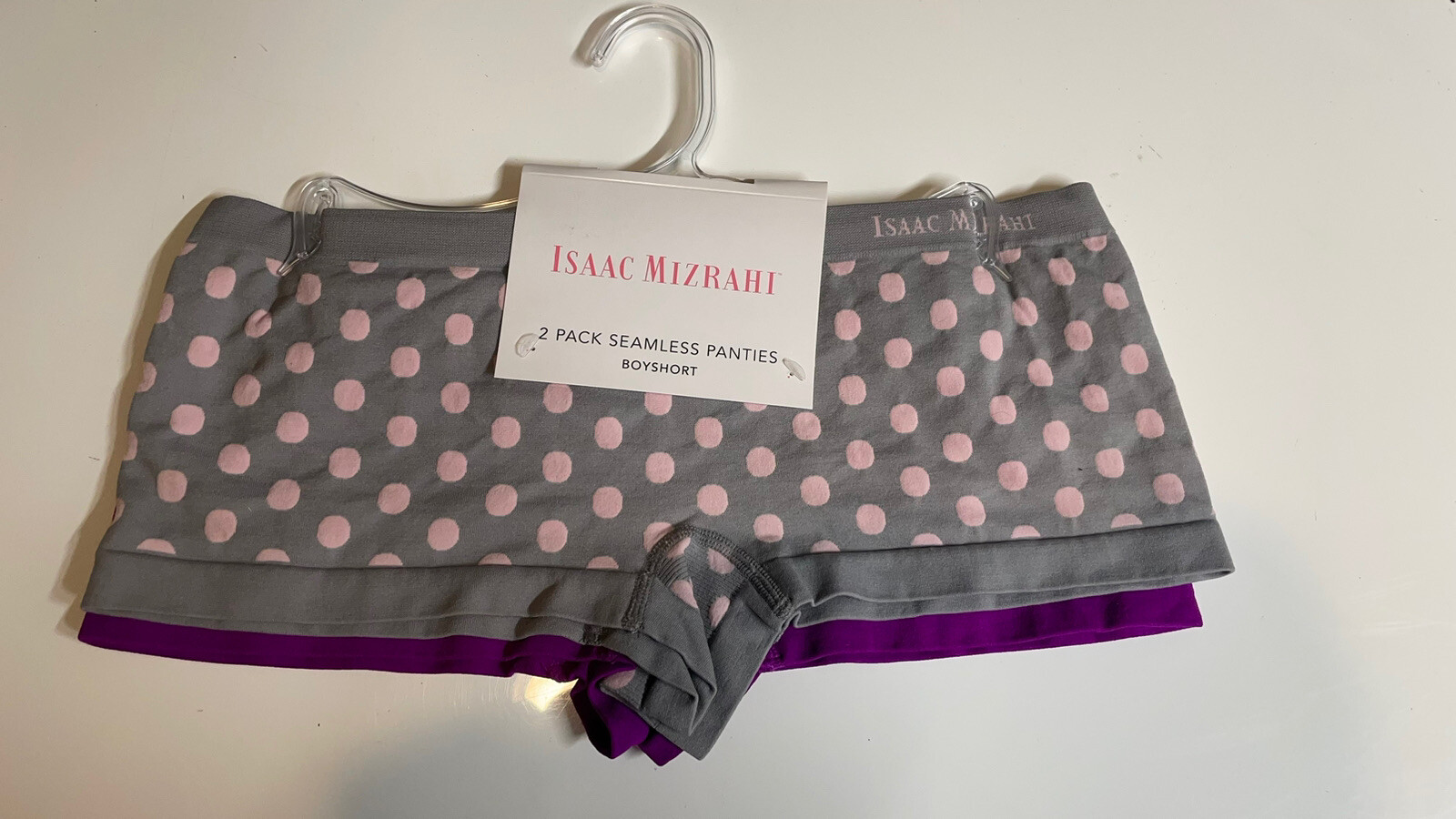 New Seamless Women’s Panties Isaac Mizrahi 2 Pack Boyshorts Medium