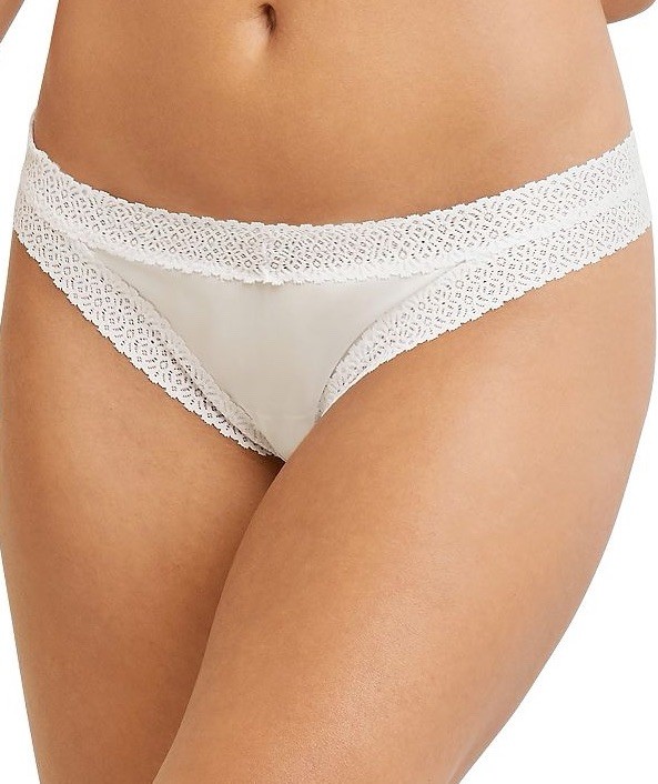 MAIDENFORM Women’s Size XL 8 V-Back Thong WHITE Panty Seamless Underwear DMMVBT
