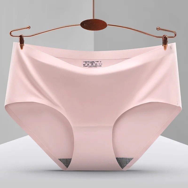 10 Pack Women’s Seamless Panties Plus Size Soft Silk Satin Briefs Underwear Set