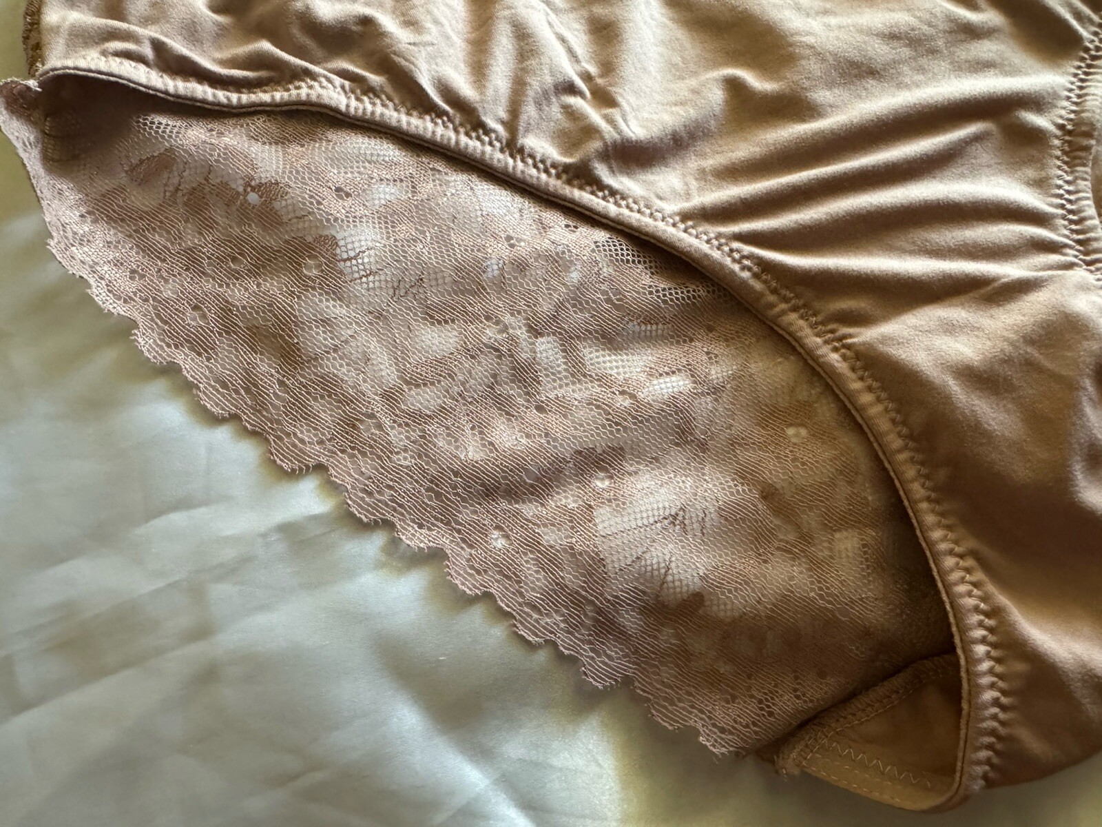 Dusty Rose Pink Sexy Soft Cheeky Lace Trim Panties Sz XL Anne Klein