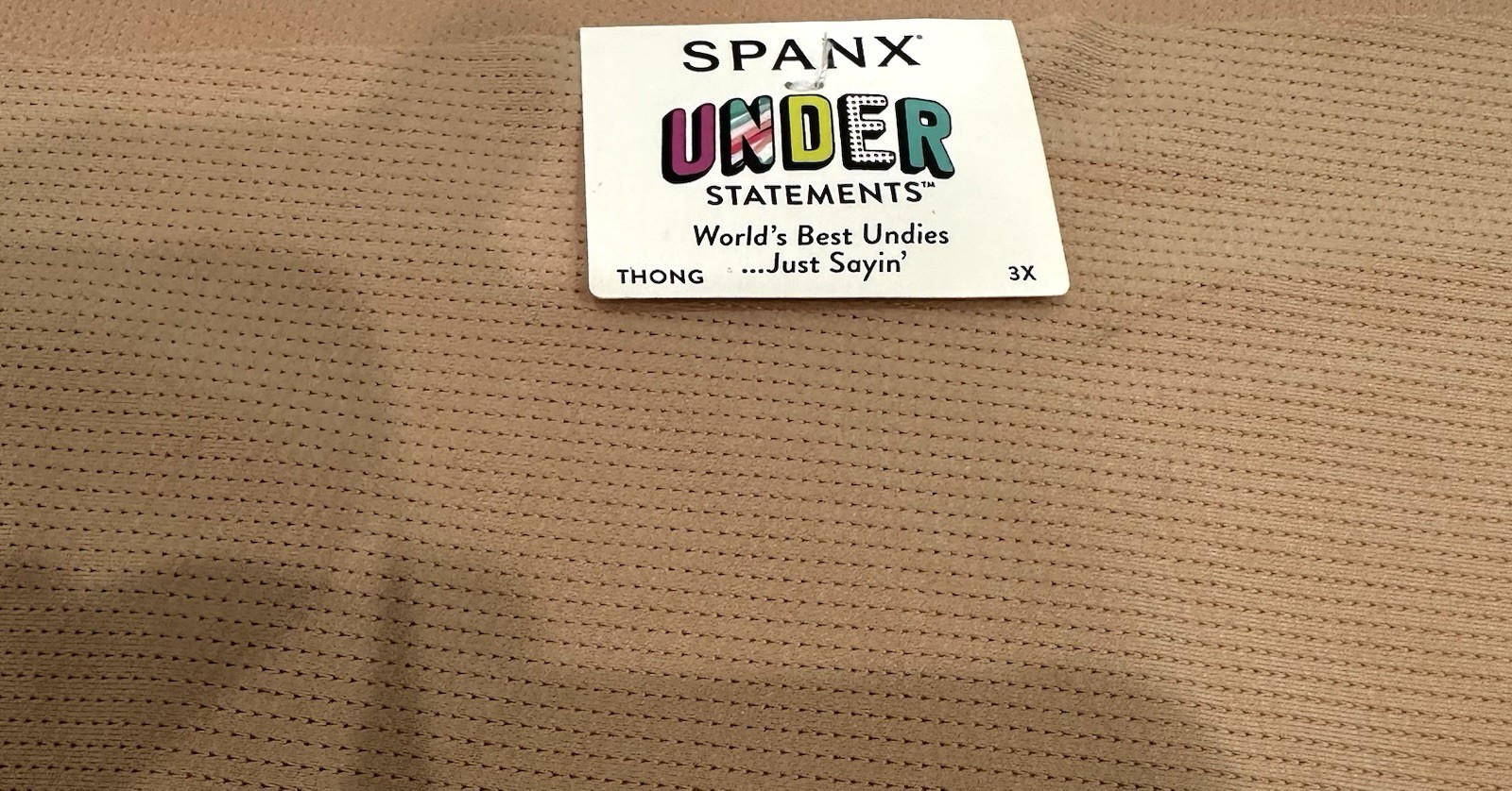 Spanx Under Statements Thong Breathable Light As Air Naked 2.0 Size 3X NWT