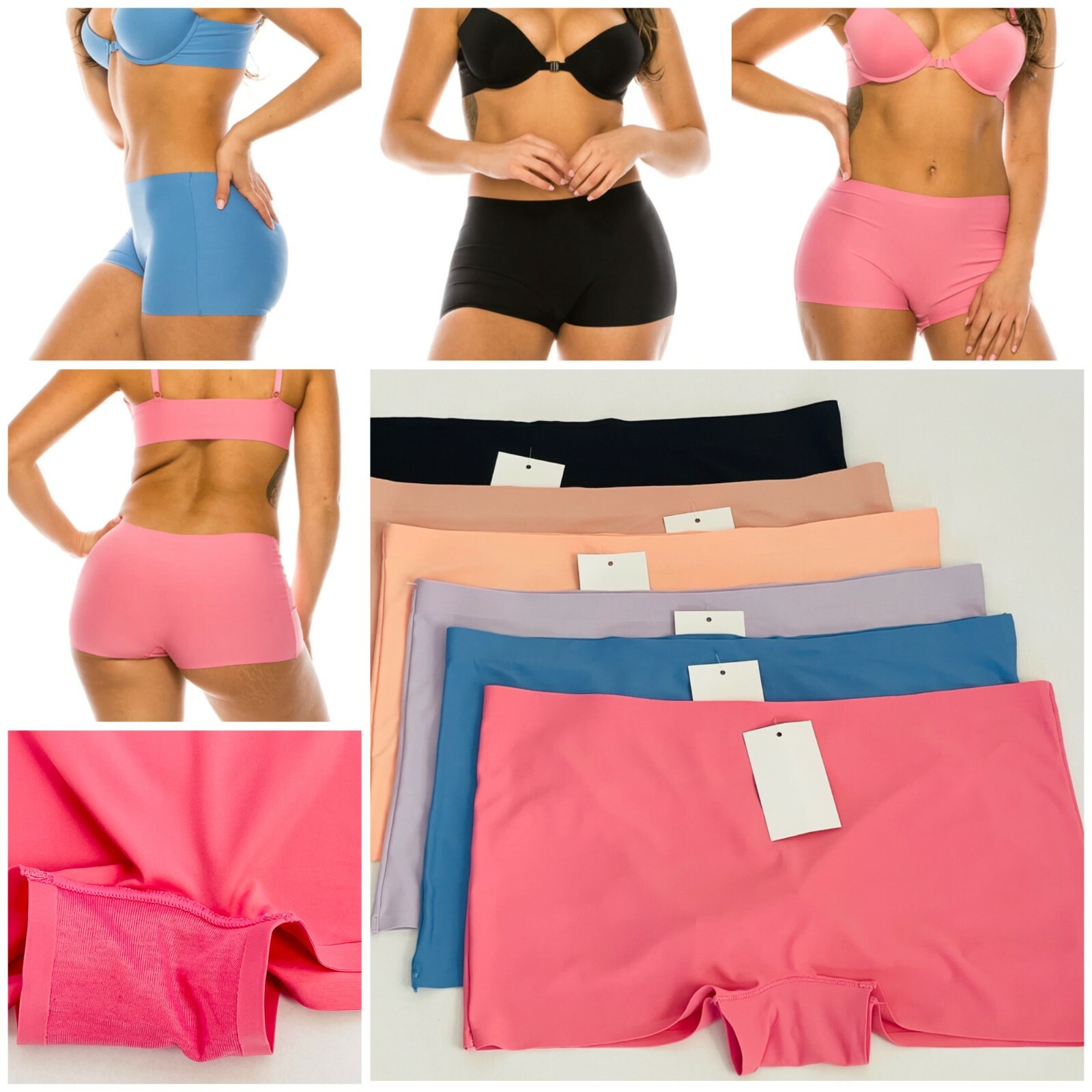 Boyshort No Show Seamless short Lot 6/12 Women’s Boxer brief Panties Underwear 7