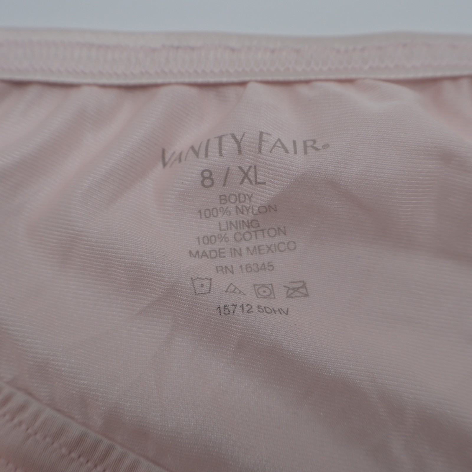 Vanity Fair Perfectly Yours Ravissant Brief Panty Womens 8/XL Blushing Pink