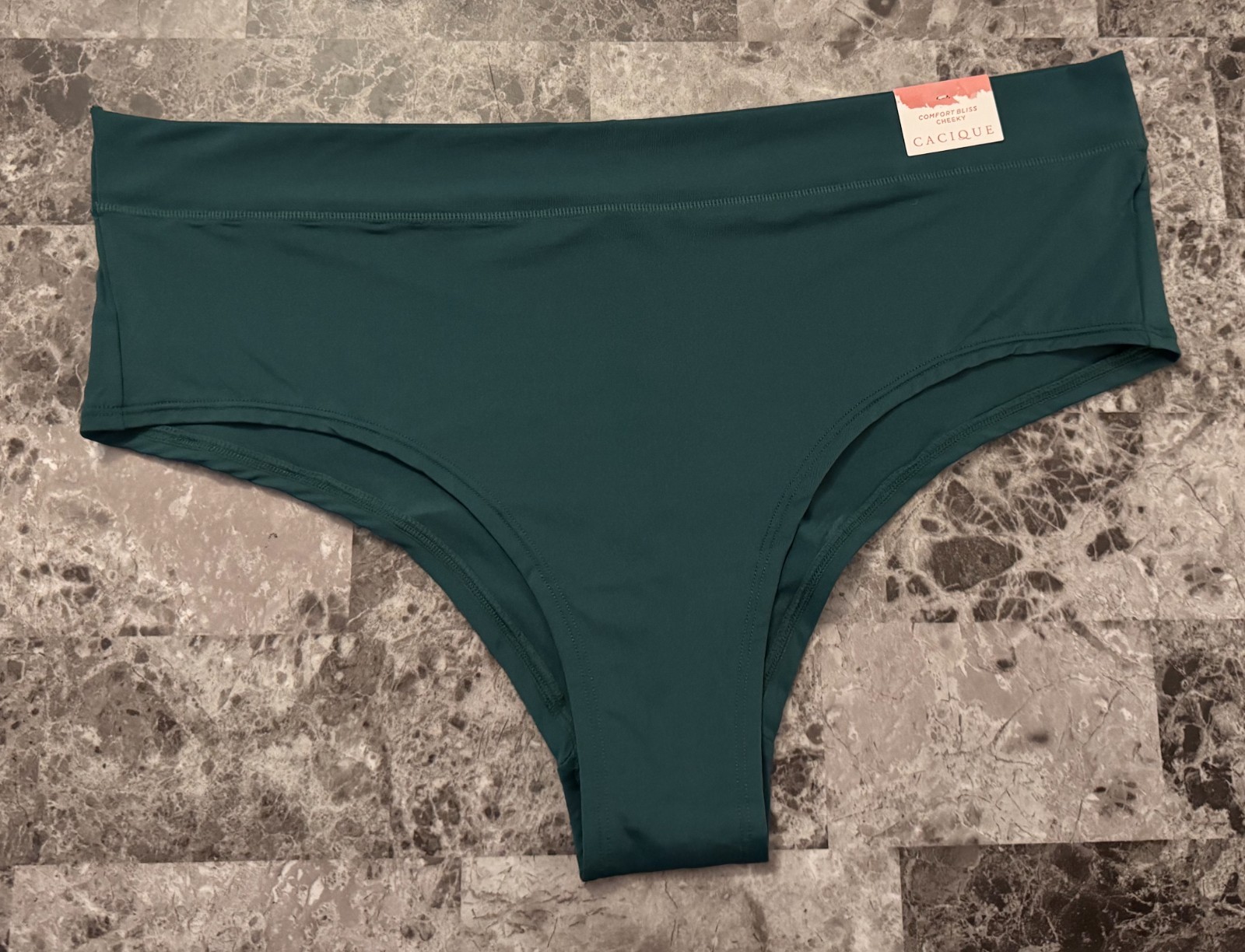 NWT CACIQUE LANE BRYANT 22/24 GREEN SMOOTH COMFORT BLISS CHEEKY PANTIES