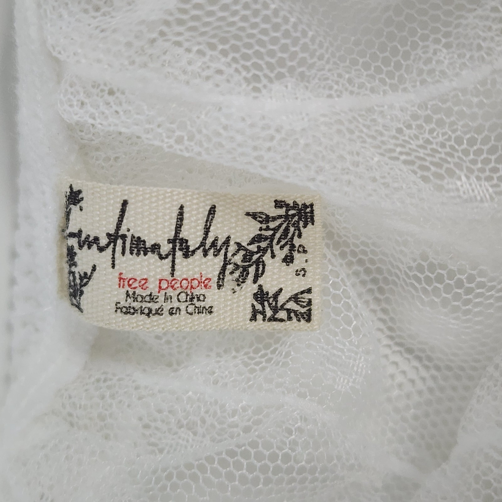 Intimately Free People Lace Panty Women’s S White High Waist Ruffle Sheer
