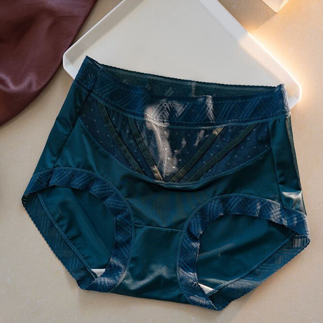 1/6 Pack Lot Women Silky Satin Panties Underwear Sheer Mid Waist Brief Lingeries