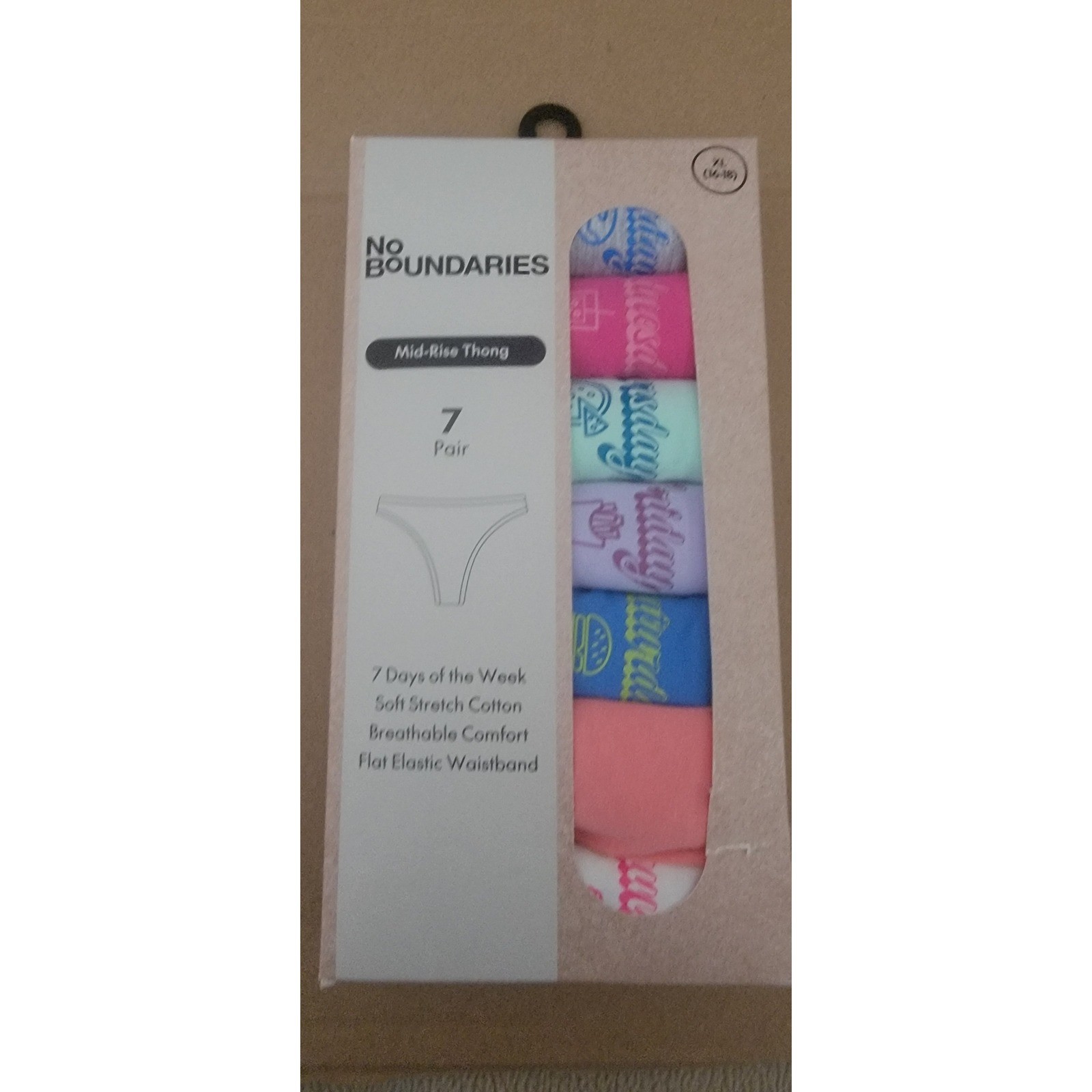 No Boundaries Mid-Rise Hipster 7 Days of the Week Size XL (16-18)
