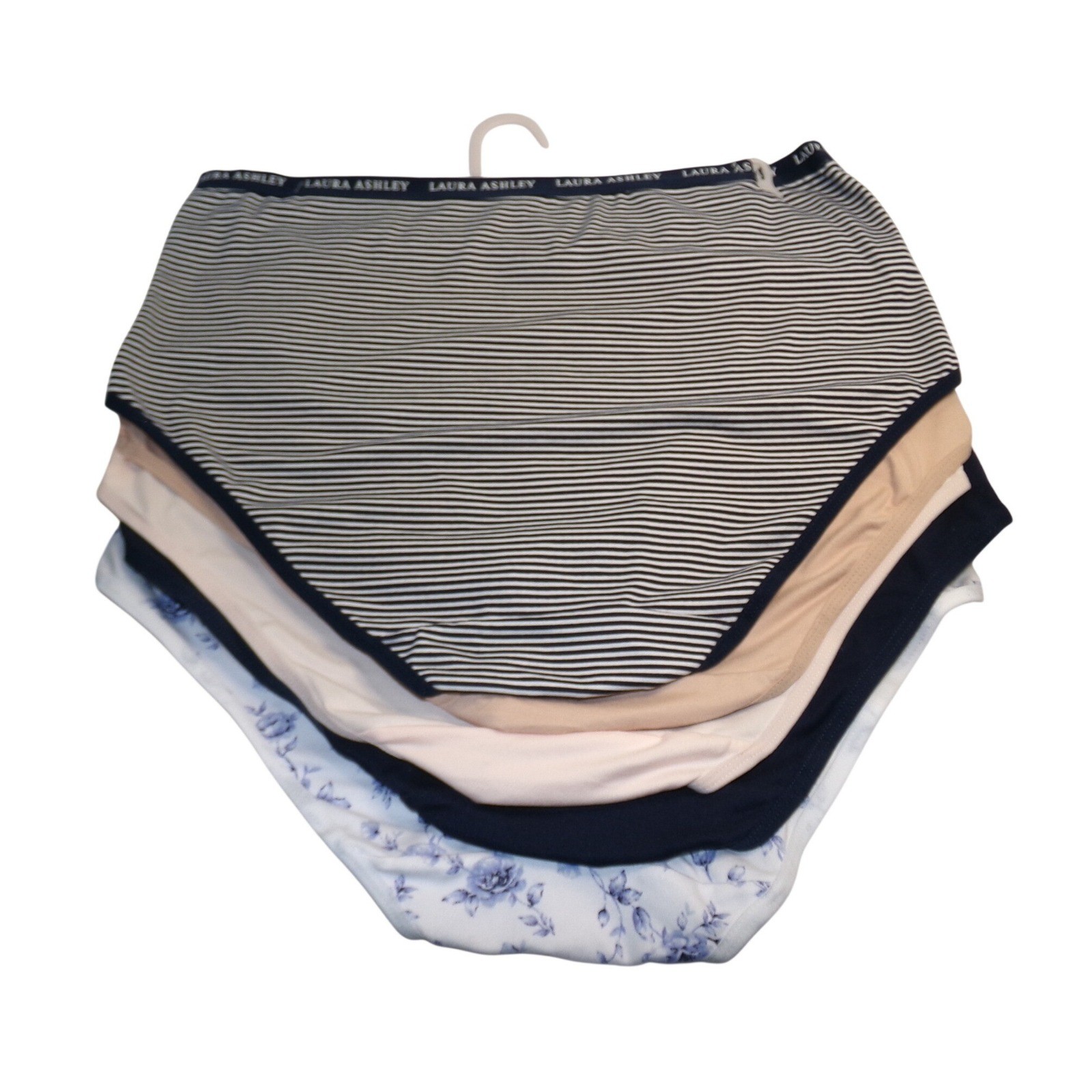 Laura Ashley Womens 5 Pack Super Soft Briefs Underwear Floral Stripe NWT 1X