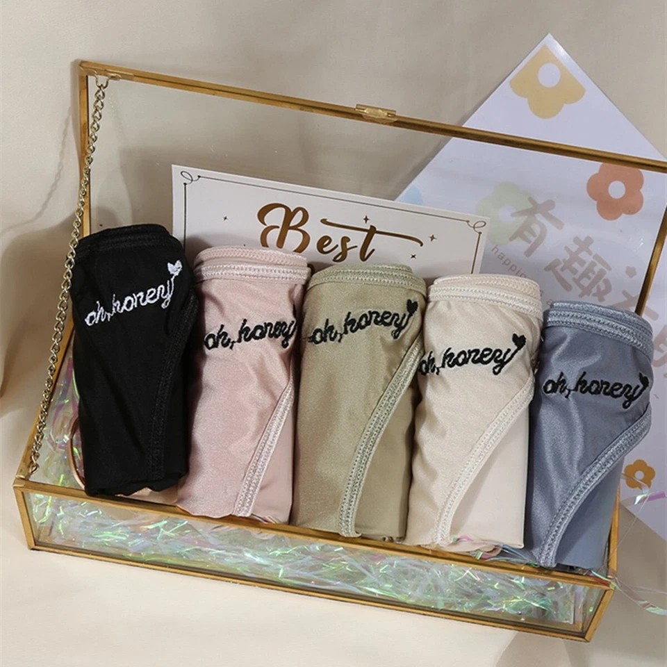 1/6 Pcs Lot Womens Sexy String Satin Bikini Panties Silky Briefs Underwear M/L