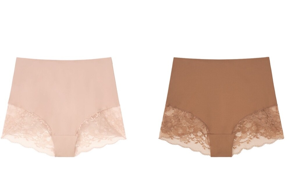 Victoria’s Secret Shapewear High Waist Lace Thong Panty Brief Blush/Beige