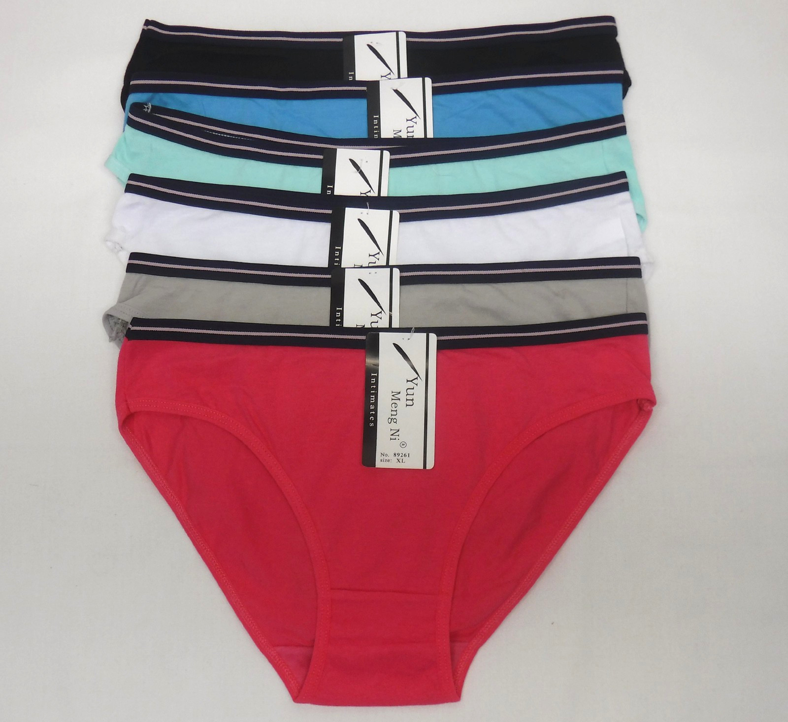 NEW 6 pairs YUN MENG NI Intimates Bikini Hipster Panties Underwear Women size XL