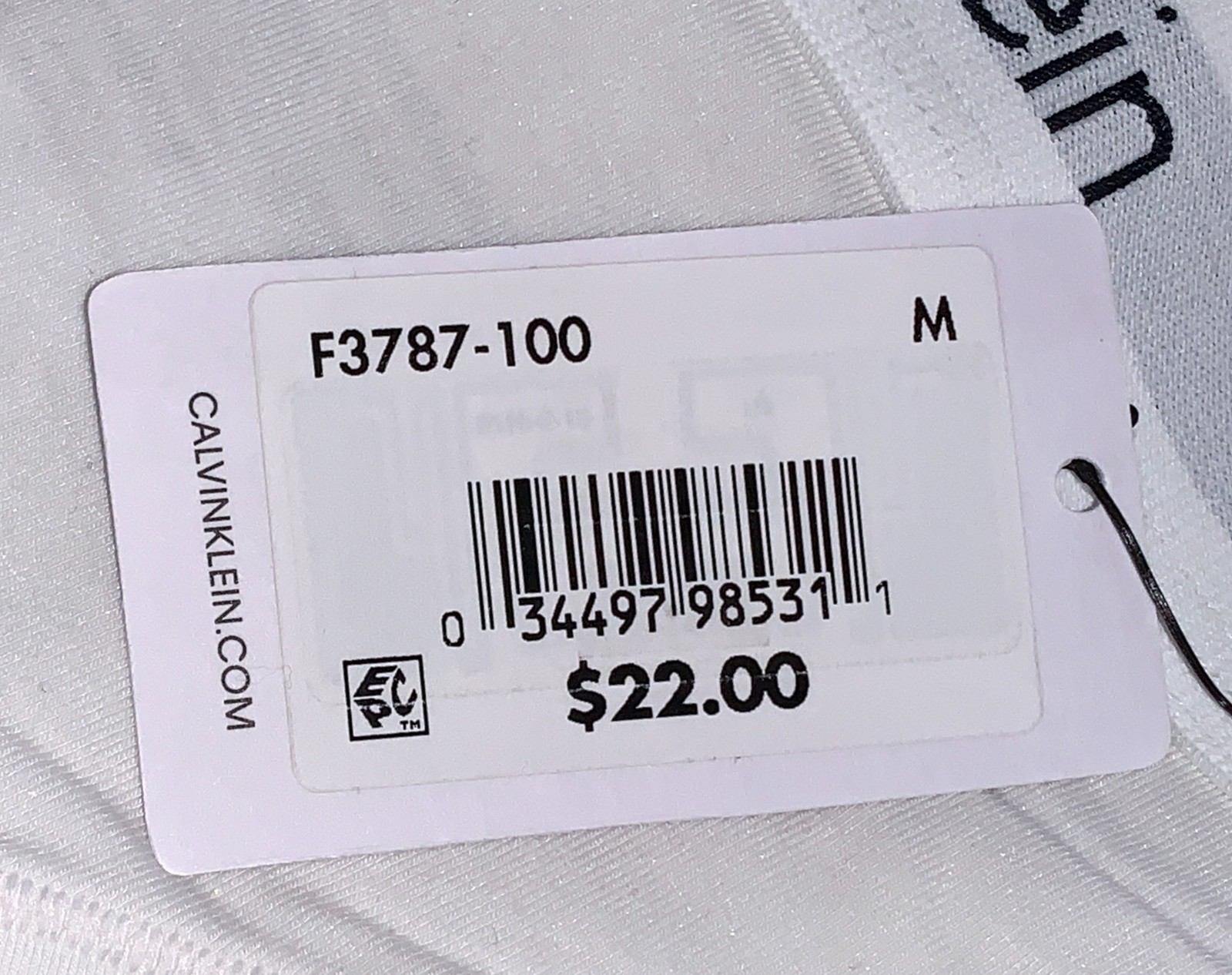 CALVIN KLEIN Modern Cotton White Black Bikini Panty NEW Womens Sz XL 8 F3787