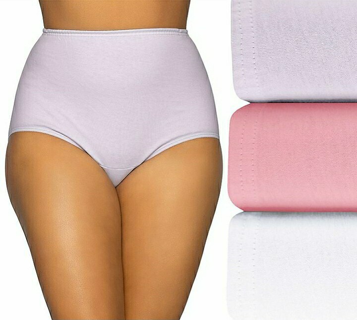 Vanity Fair Brief 15320 Perfectly Yours Classic Brief 7/L 3-Pair 100% Cotton