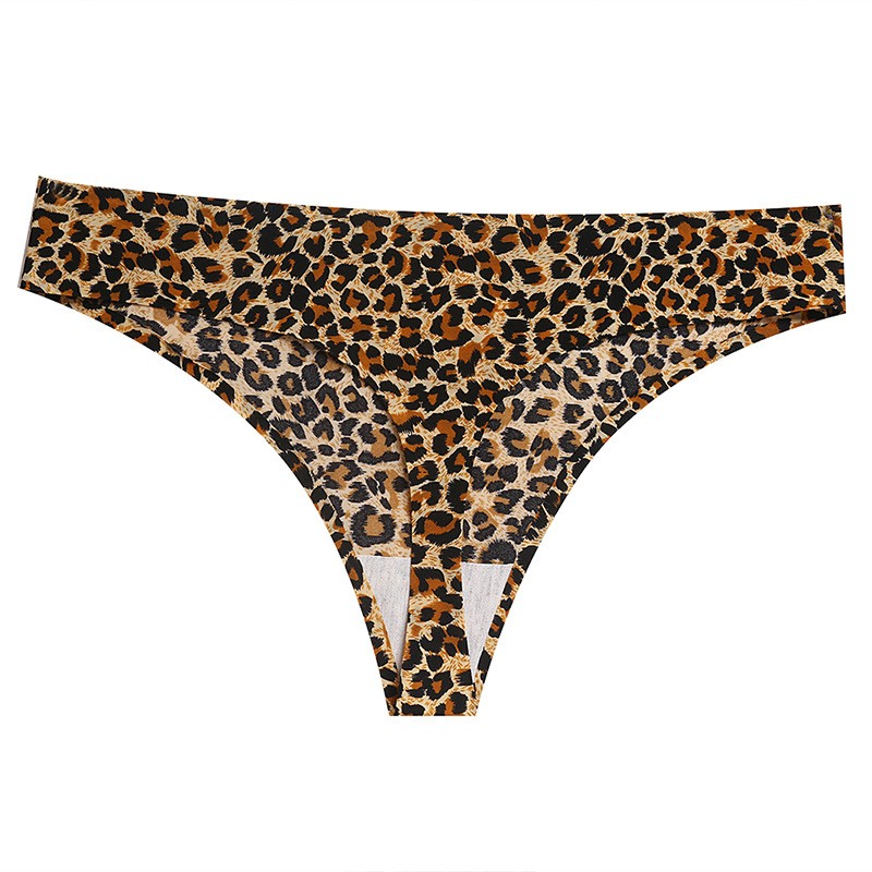 6 Pack Lot Sexy Womens Thongs Panties Underwear Leopard Seamless Bikini Lingerie