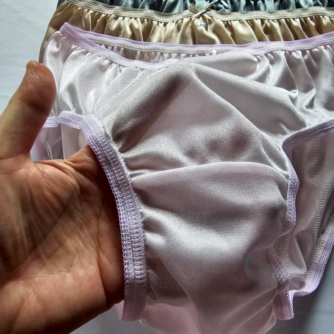 6 Bikini Women Comfort Premium Nylon Silky Soft Smooth Briefs Hip38″-42″ Size XL