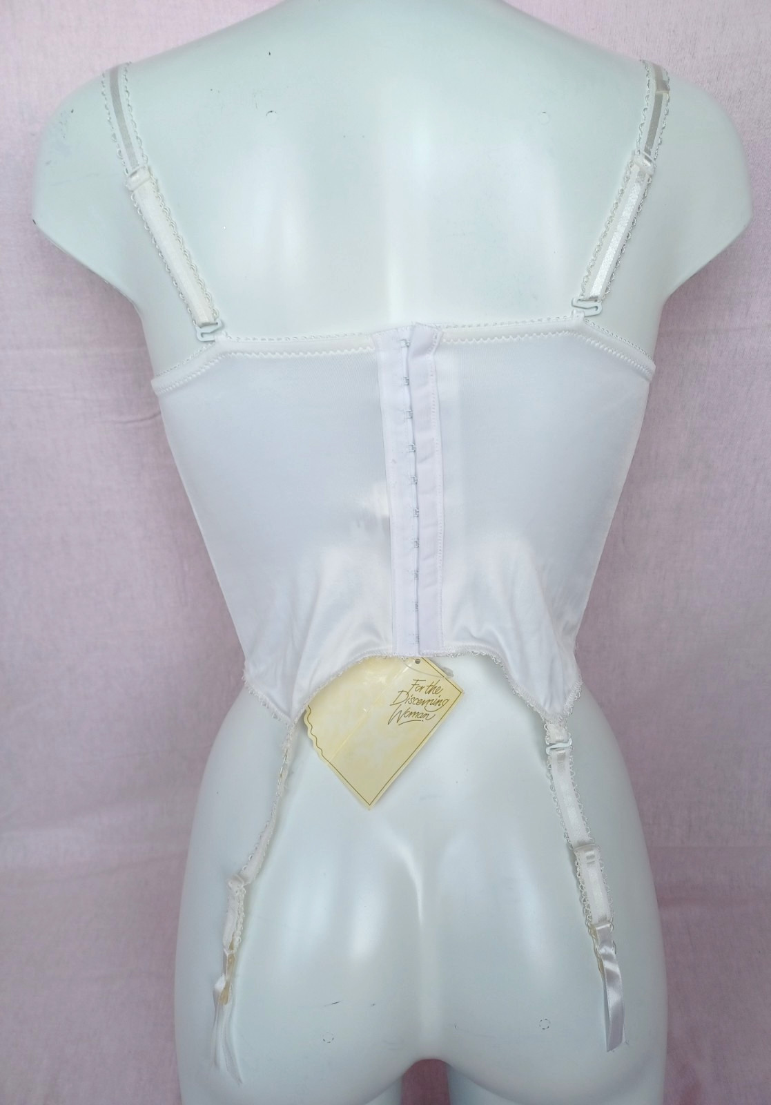 PANACHE Lingerie Beautiful Cream Smooth Satin Side Lace Suspender Basque Sze 34B