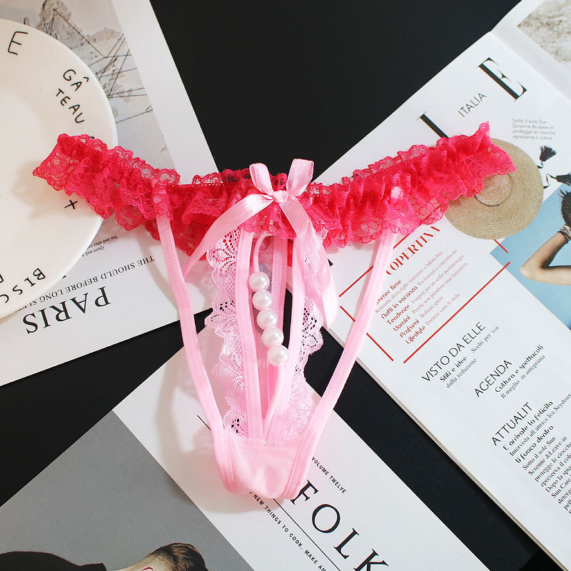 2 Pack Lot Sexy Womens Crotchles Panties G string Thong Underwear Lace Lingeries