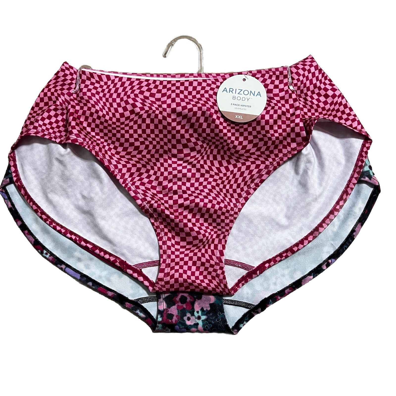 Arizona Body 3-pc. Seamless Multi-Pack Hipster Panty size XXL Colorful NEW!