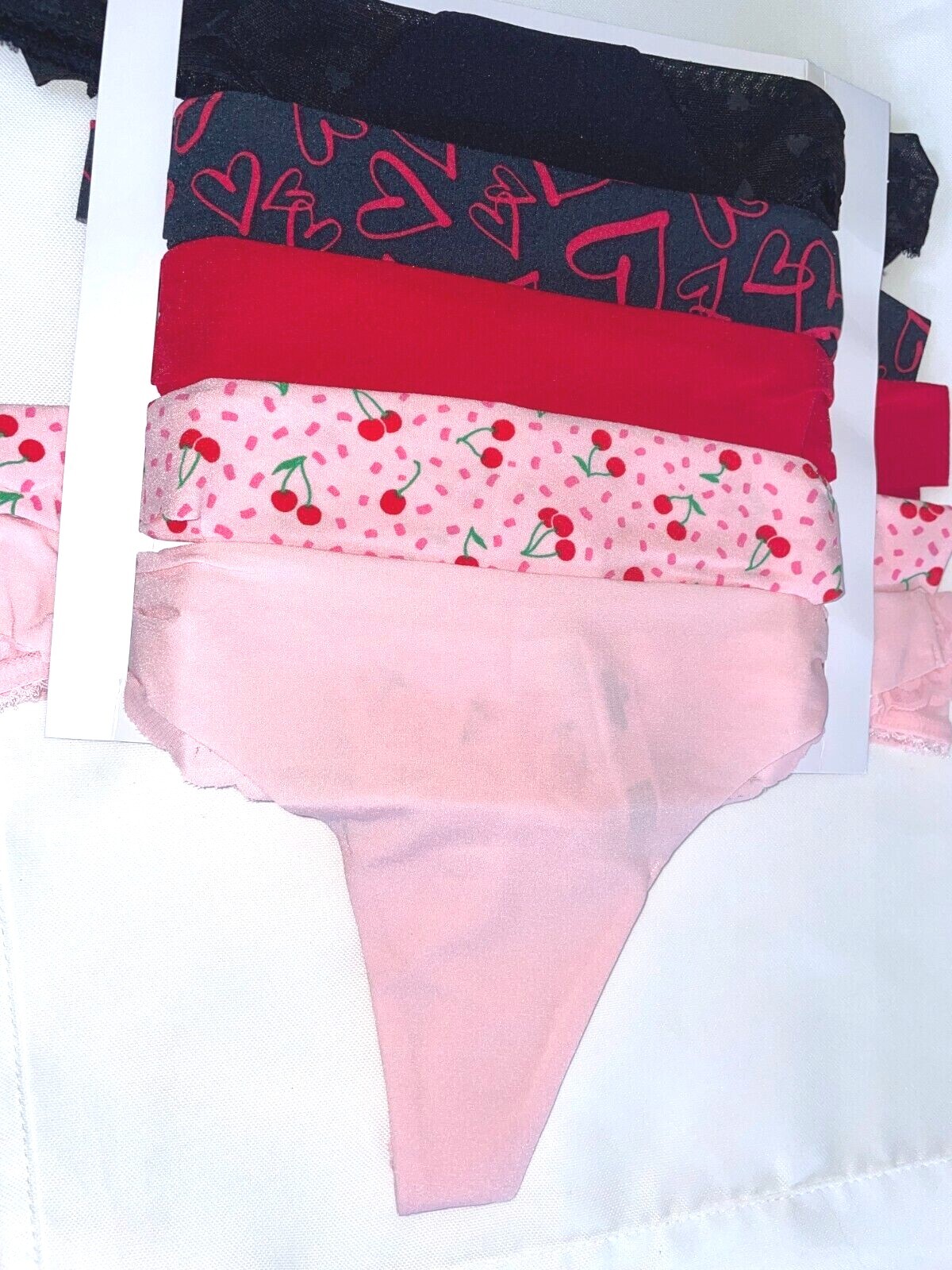 Victoria Secret SEXY illusions No Show 5 pack Thong Panty S M L seamless