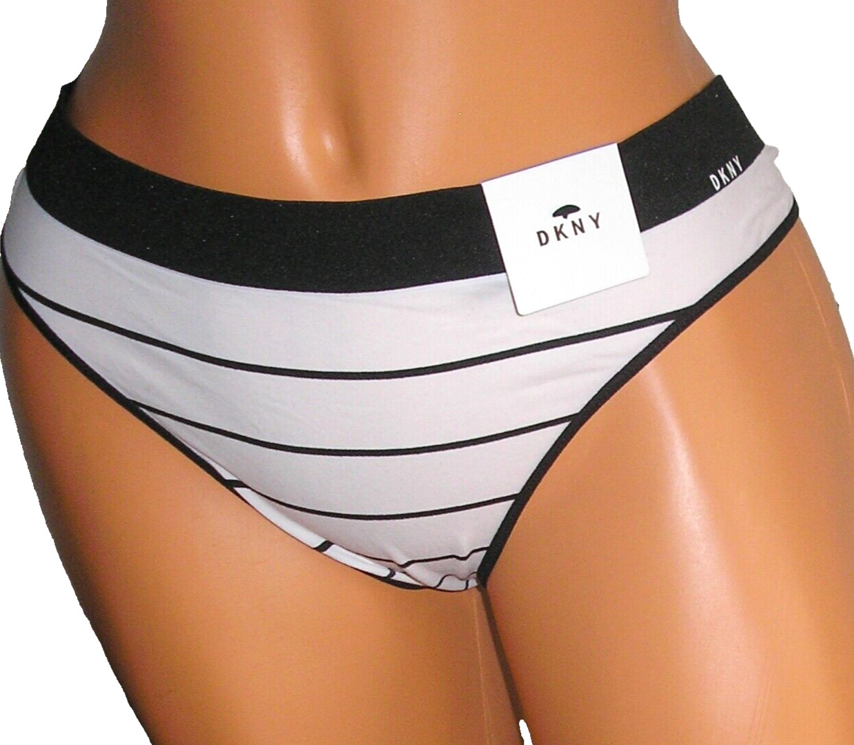 Panties Lingerie DKNY White Black Thong XL Adult Gift