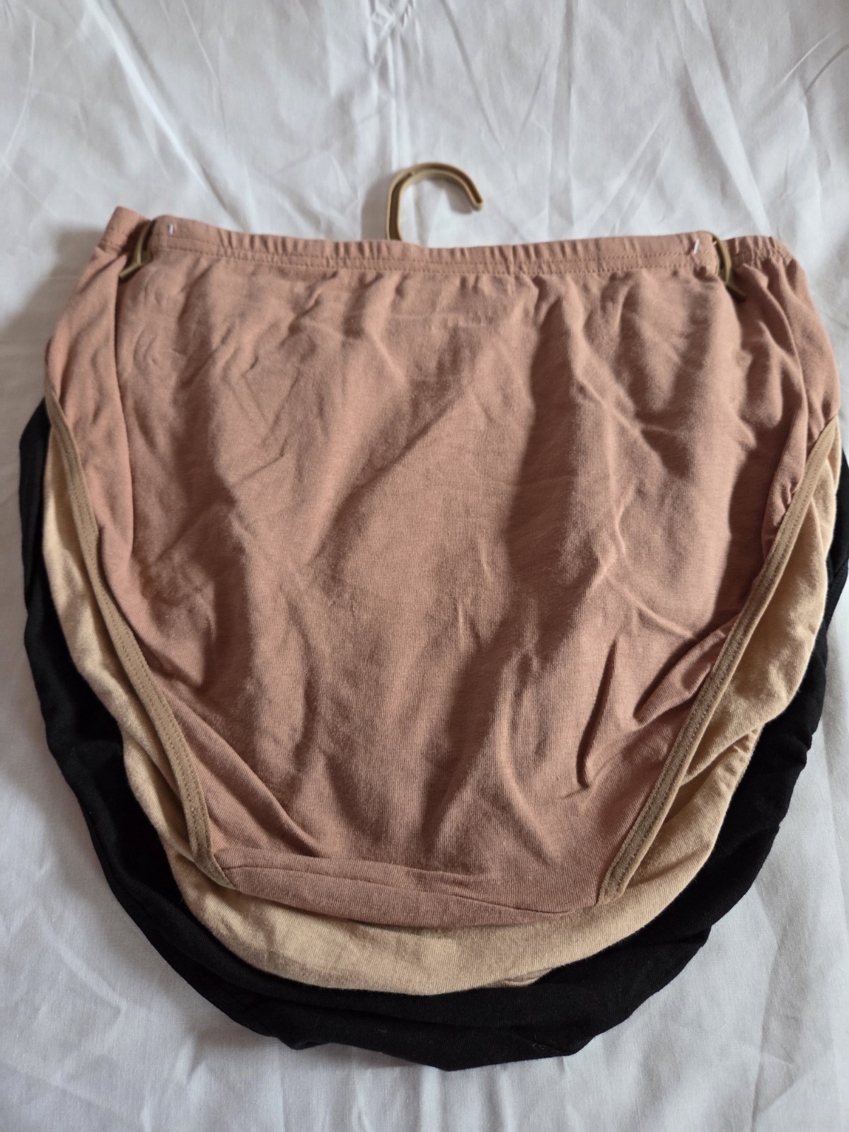 Rene Rofe Organic Soft Hi-cut Cotton Panties Trio – Black, Tan, Brown Size L New