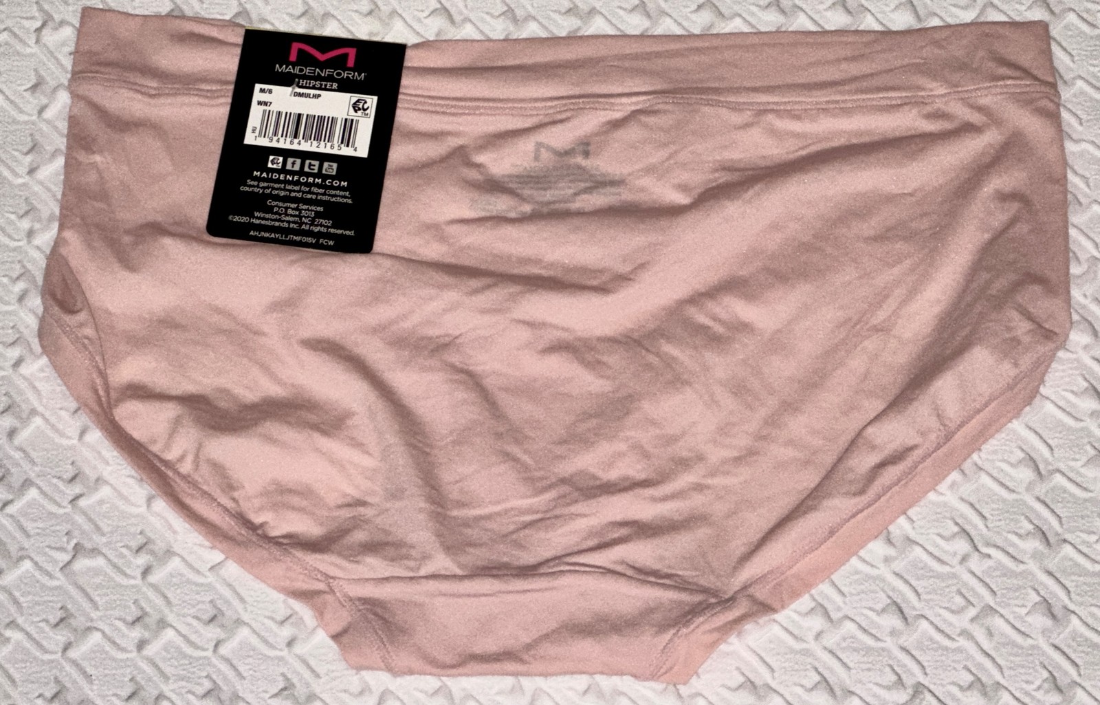 MAIDENFORM Comfort Devotion Lighten Up Pale Pink Hipster Panty Womens S M XL 2XL