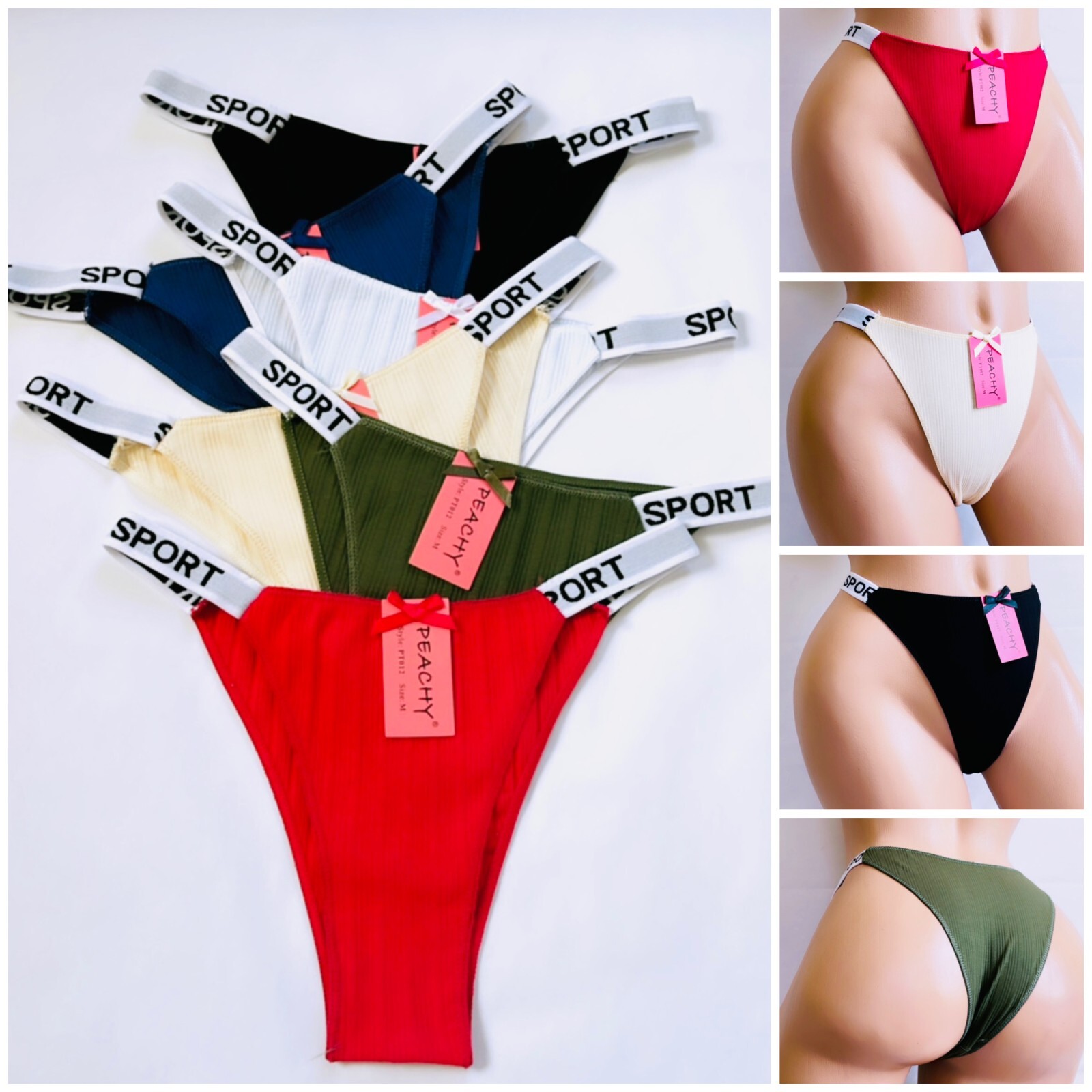 6/12 Pcs Lot Women’s Sexy String Bikini Briefs Cotton Panties Underwear 012 S-XL