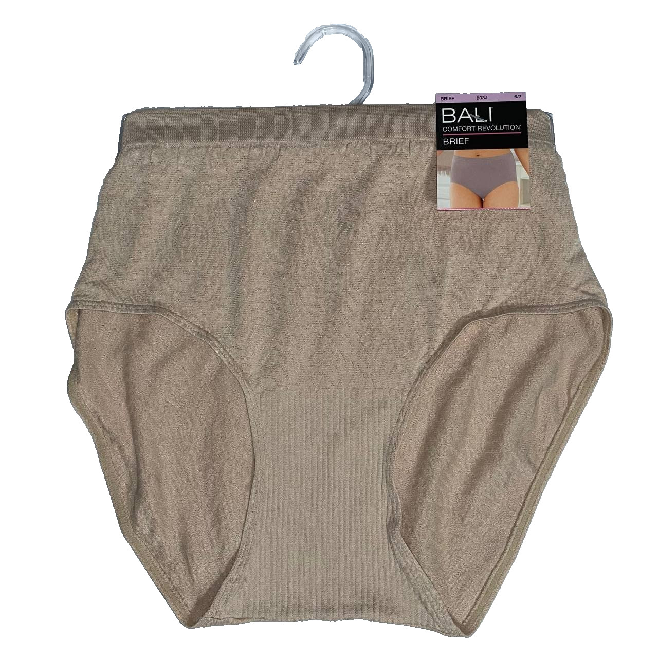 Bali Brief Comfort Revolution Brief 803J White Nude Stripe 6/7 8/9 10/11
