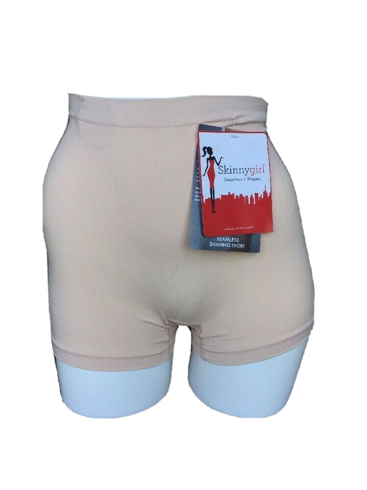 NWT SKINNYGIRL SEAMLESS SHAPING SHORT PANTY HIGH WAISTED NUDE Medium