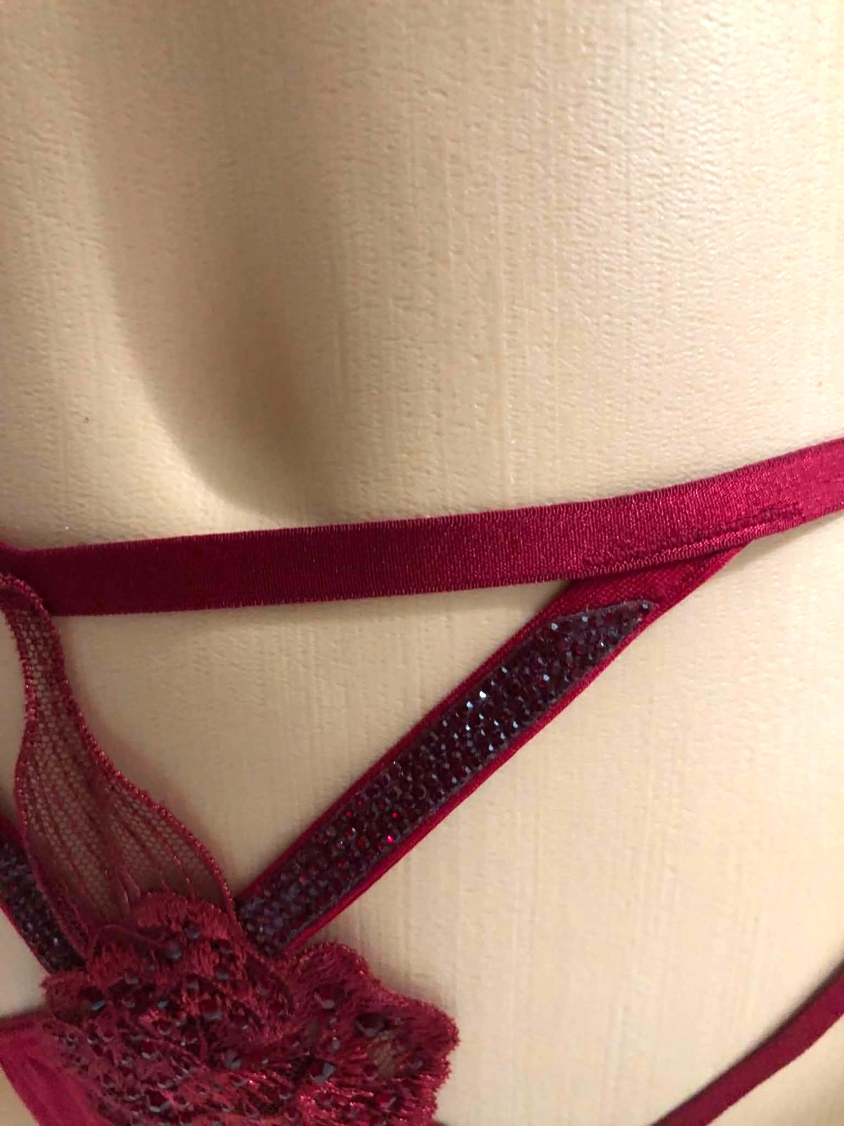 Victoria’s Secret Very Sexy Twinkle Shine Floral Double Strap Thong Panty NWT